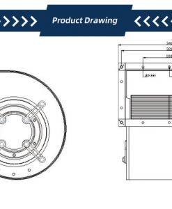 Quạt ly tâm dạng con sò Krubo K-AC240-D230-13, 240VAC, 240mm