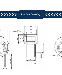 Quạt con sò Krubo K-AC120-G220-19, 220VAC, 120mm