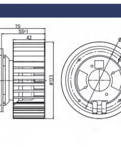Quạt ly tâm EC Krubo K-EC133-F230-22, 230VAC, 133mm