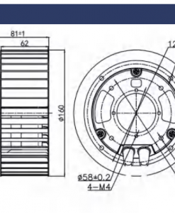 Quạt ly tâm EC Krubo K-EC160-F230-22, 230VAC, 160mm