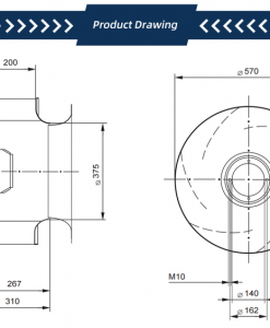 Quạt ly tâm AC Krubo K-AC560-R400-13, 400VAC, 560mm