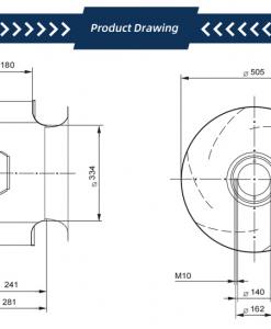 Quạt ly tâm AC Krubo K-AC500-R400-13, 400VAC, 500mm
