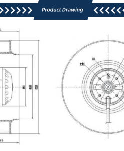 Quạt ly tâm AC Krubo K-AC225-R220-26, 220VAC, 225mm