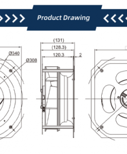 Quạt ly tâm Krubo K-EC250-K230-25, 230VAC, 250mm