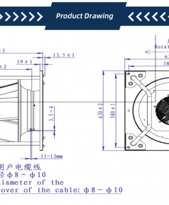 Quạt ly tâm EC Krubo K-EC500-K480-26, 480VAC, 500mm