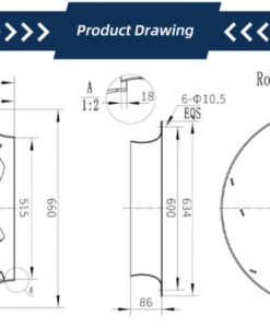 Quạt ly tâm EC Krubo K-EC630-R380-13Y, 380VAC, 630mm