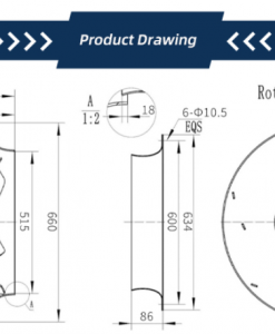 Quạt ly tâm EC Krubo K-EC630-R380-12Y, 380VAC, 630mm