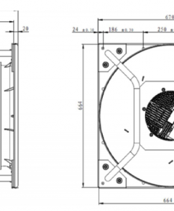 Quạt ly tâm EC Krubo K-EC560-R380-15, 380VAC, 560mm