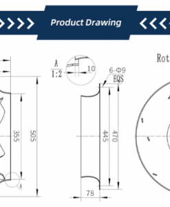 Quạt ly tâm EC Krubo K-EC520-R380-17, 380VAC, 520mm
