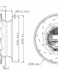 Quạt ly tâm EC Krubo K-EC500-R380-16, 380VAC, 500mm