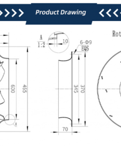 Quạt ly tâm EC Krubo K-EC450-R380-17, 380VAC, 450mm