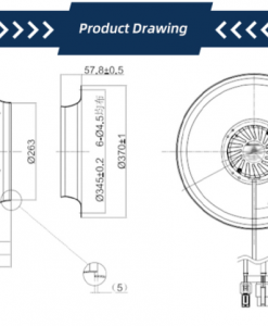 Quạt ly tâm EC Krubo K-EC400-R230-15, 230VAC, 400mm