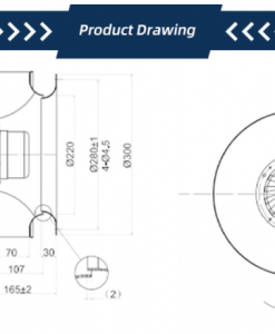 Quạt ly tâm EC Krubo K-EC310-R380-35, 380VAC, 310mm