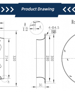 Quạt ly tâm EC Krubo K-EC320-R230-26Y, 230VAC, 320mm