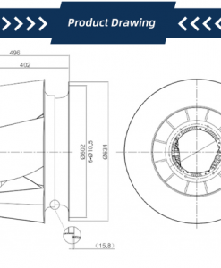 Quạt ly tâm EC Krubo K-EC630-R380-14, 380VAC, 630mm