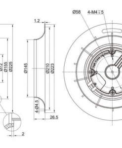 Quạt ly tâm EC Krubo K-EC225-R230-29, 230VAC, 225mm
