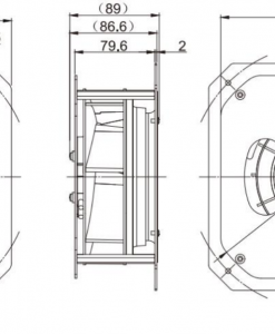 Quạt ly tâm EC Krubo K-EC190-K230-33, 230VAC, 190mm