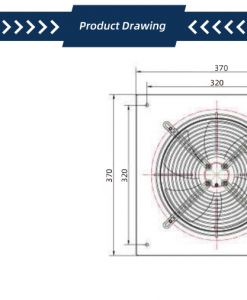 Quạt hướng trục AC Krubo K-AC250-W220-25, 220VAC, 250mm