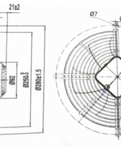 Quạt hướng trục AC Krubo K-AC250-A230-26, 230/380VAC, 250mm