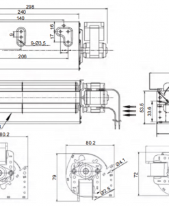Quạt lồng sóc Krubo KPB-AC48240-Q220, 220VAC, 48mm
