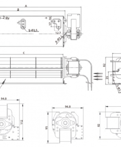 Quạt lồng sóc Krubo KPA-AC60300-Q220R, 220VAC, 60mm
