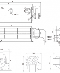 Quạt lồng sóc Krubo KPA-AC60300-Q220L, 220VAC, 60mm